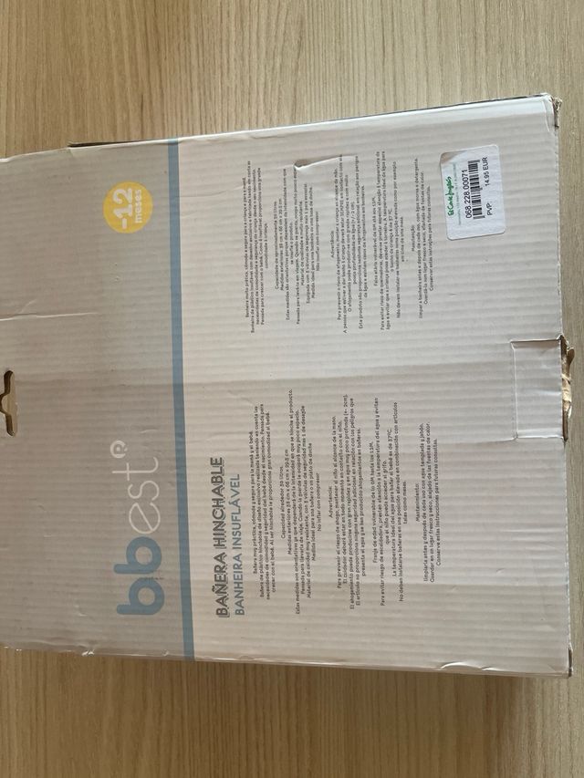 Bañera hinchable bebé Bbest azul y verde