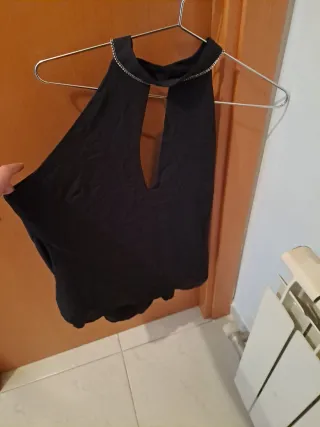 Top Zara Negro con Pedrería