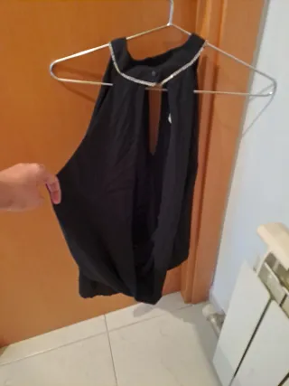 Top Zara Negro con Pedrería