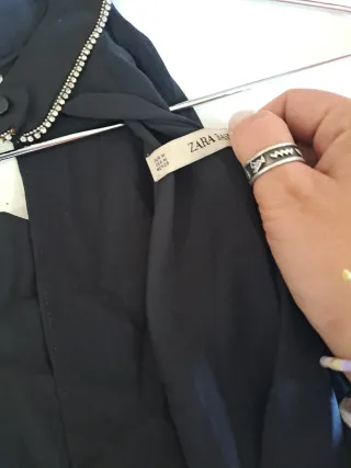 Top Zara Negro con Pedrería