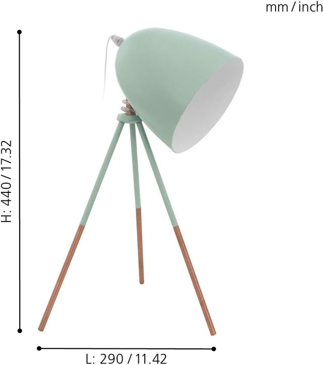 Lámpara de pie, Eglo Dundee, verde