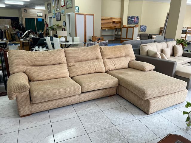 Sofá chaiselongue 3 plazas asientos deslizantes