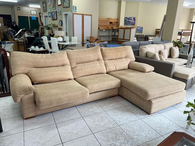 Sofá chaiselongue 3 plazas asientos deslizantes