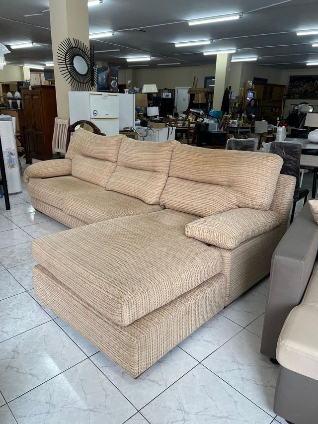 Sofá chaiselongue 3 plazas asientos deslizantes
