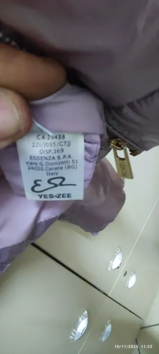 Piumino imbottito lilla