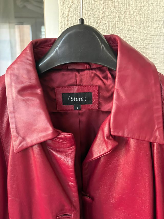 Abrigo Piel Sfera Grosella Talla S