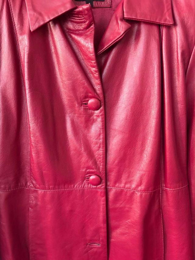 Abrigo Piel Sfera Grosella Talla S