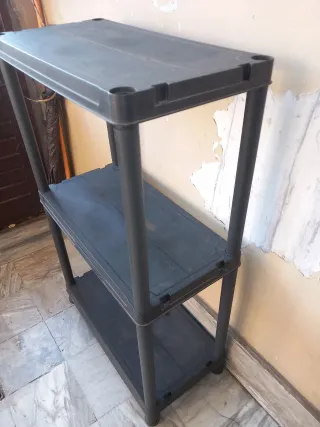 Scaffale 3 ripiani nero