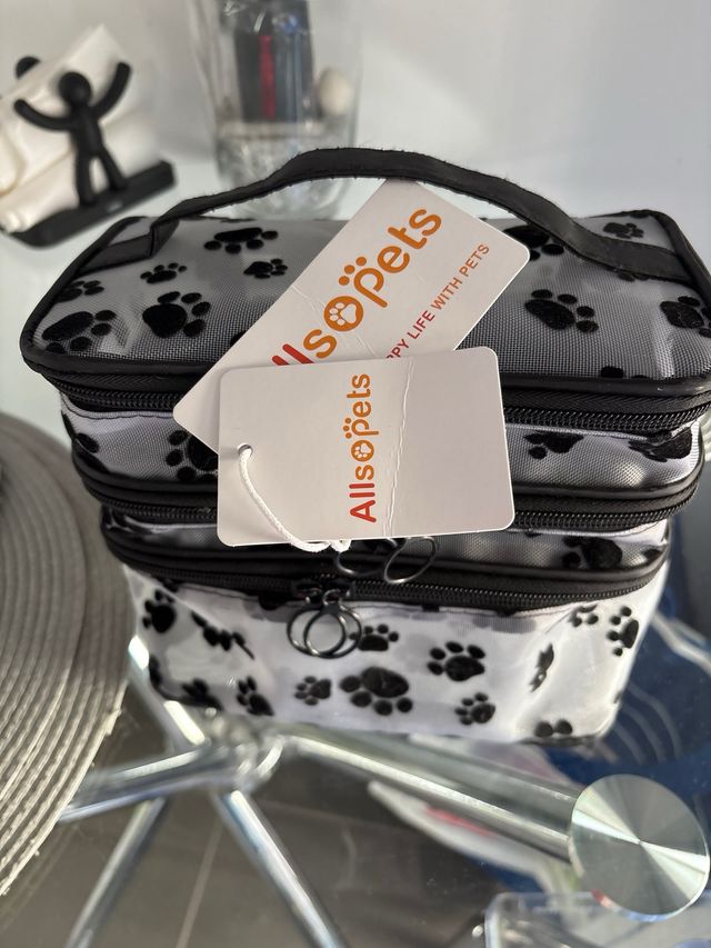 Neceser doble estampado huellas