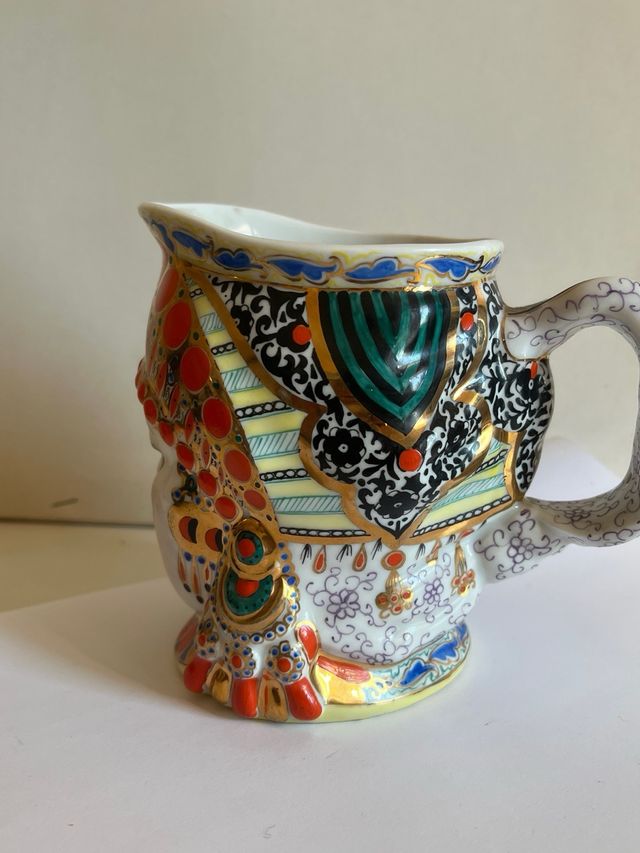 Brocca anni '60 testa donna decorata