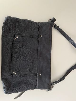 Bolso Hakei Negro Piel
