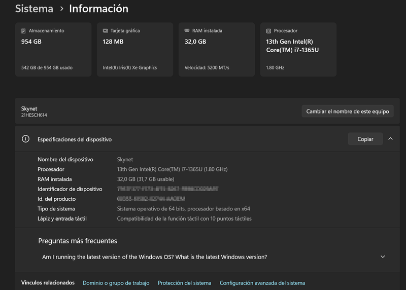 Lenovo ThinkPad T14 Gen 4 i7 32GB RAM 1TB táctil