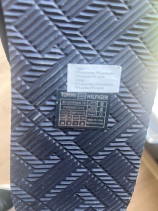 Chanclas Tommy Hilfiger Rayas Azul Blanco