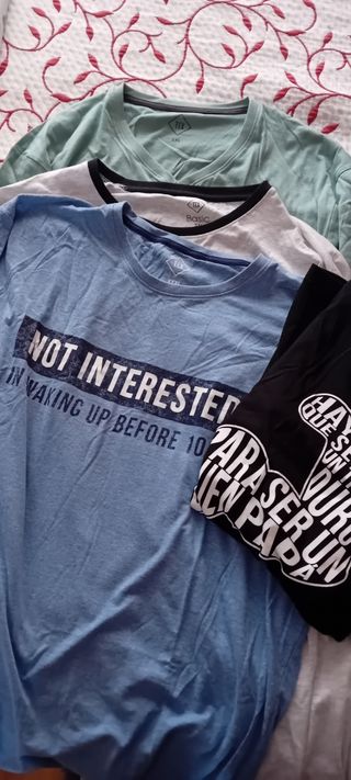 Lote 4 Camisetas Manga Larga Talla XXXL