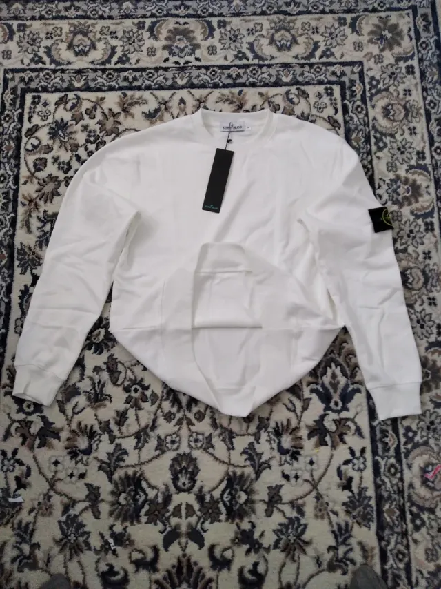 Sudadera Stone Island Blanca Talla M
