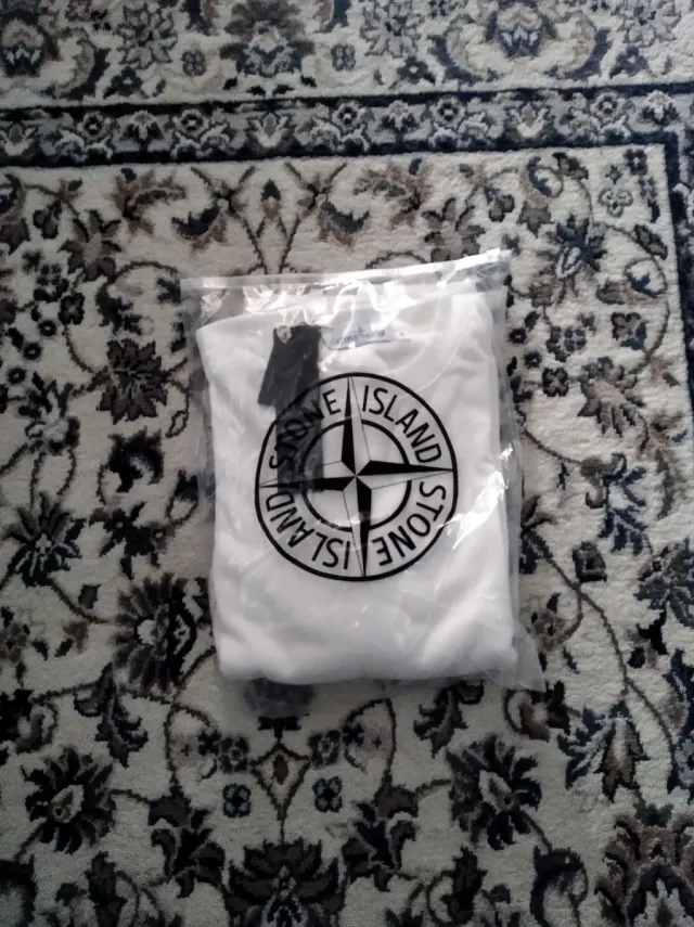 Sudadera Stone Island Blanca Talla M