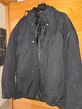 Chaqueta de moto negra de cordura T-M/L