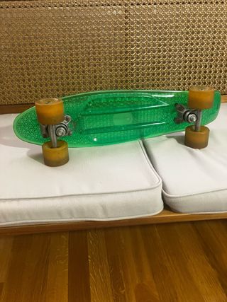 Monopatín Penny Board Verde Transparente