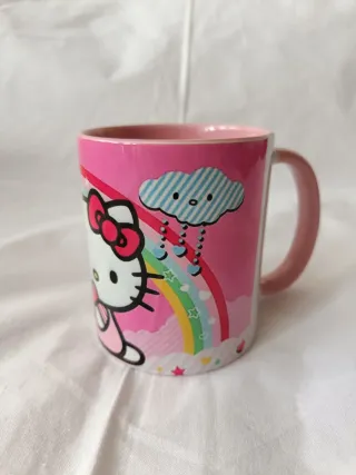 Taza Hello Kitty Rosa Arcoíris