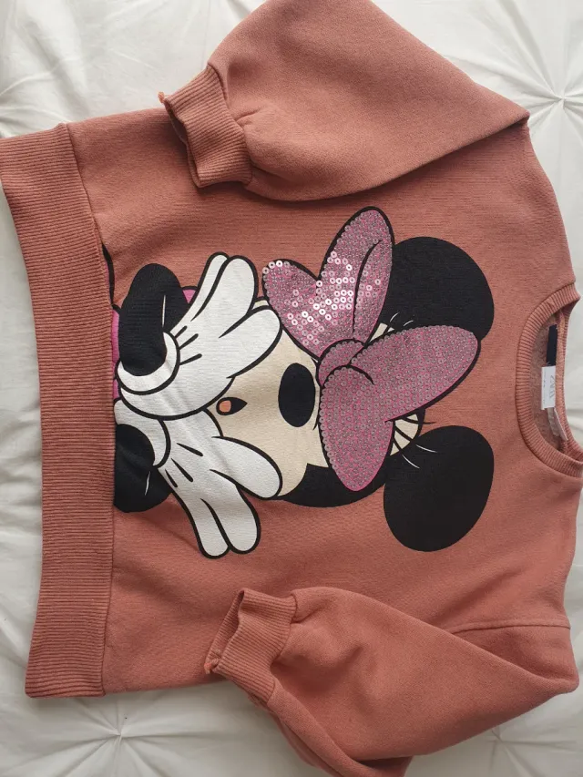 Sudadera Disney Minnie Lentejuelas Rosa
