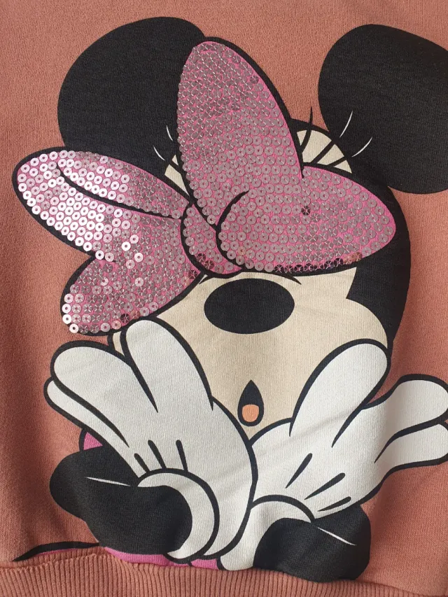 Sudadera Disney Minnie Lentejuelas Rosa