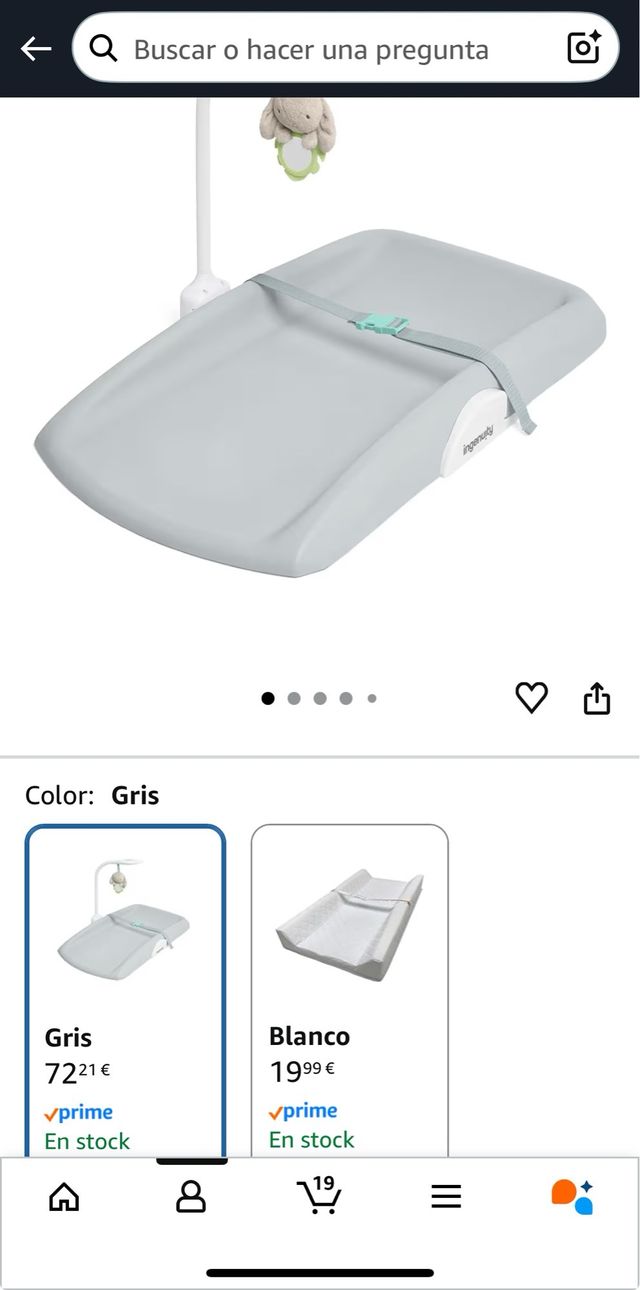 Cambiador Ingenuity Day & Night Sylvi Gris