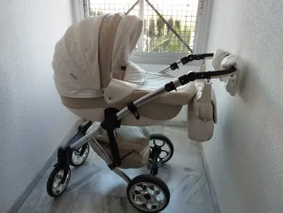 Carrito de bebé 3 en 1 polipiel muy bonito