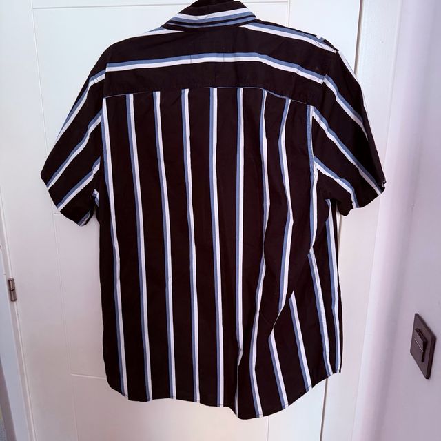 Camisa Hollister Rayas Azul y Blanca Talla L