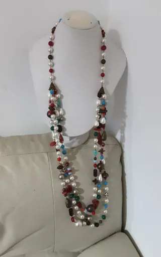 Collana Maliparmi Multicolor Perle e Pietre
