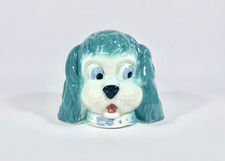 Porta-monete per cani in ceramica vintage anni '60-'70