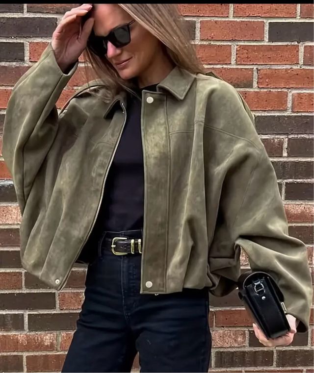 Chaqueta bomber verde oliva Talla XS/S