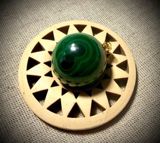 Colgante de Malaquita en Oro