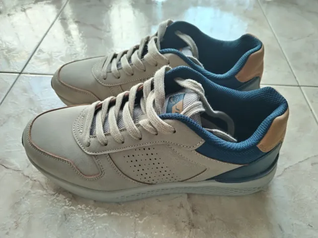 Zapatillas J'hayber casual beige y azul