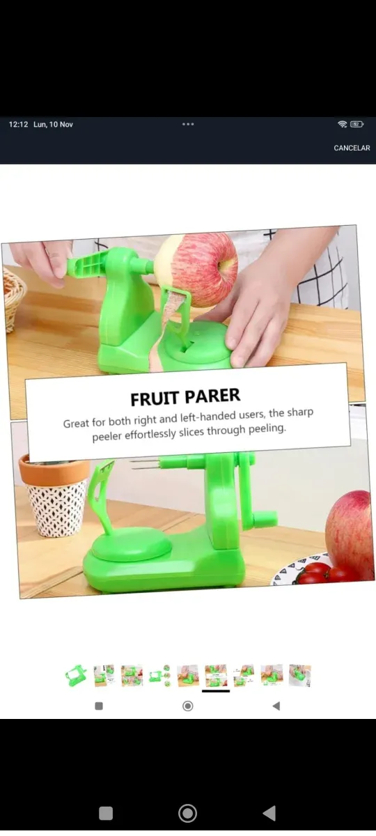 Pelador de Frutas Manual Verde