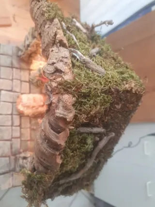 Presepe artigianale in sughero e legno