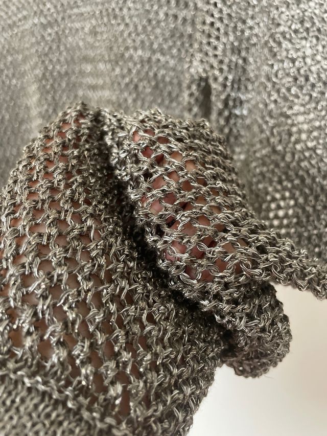 Jersey de punto cropped metalizado Zara