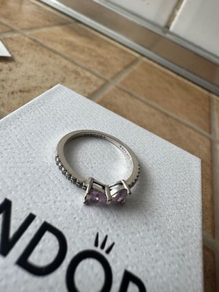 Anillo Pandora Lazo Rosa Plata s925