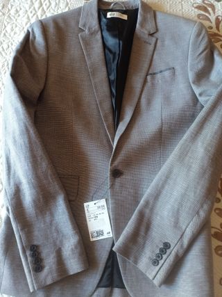 Chaqueta americana H&M niño gris