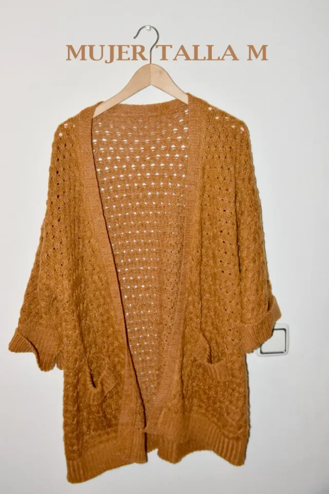 Jersey Mujer Talla M Marrón Naranja