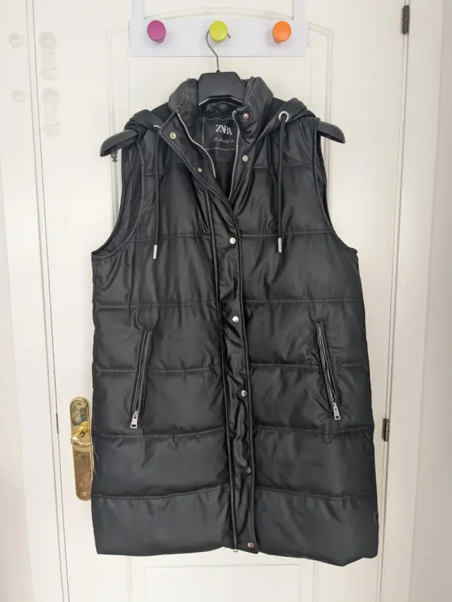 Chaleco acolchado polipiel Zara