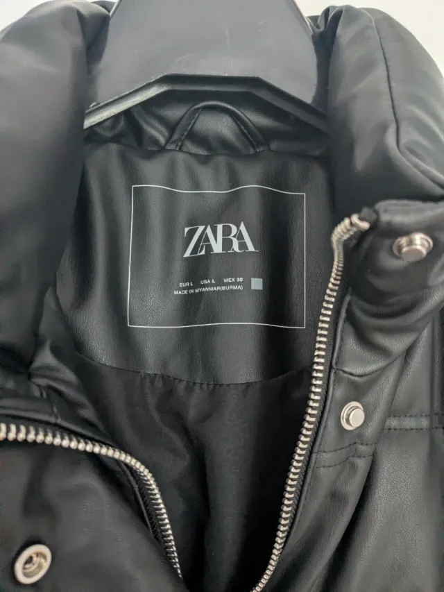 Chaleco acolchado polipiel Zara