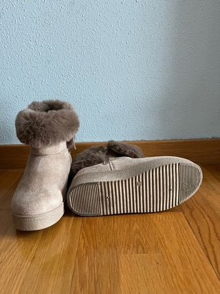 Botas de invierno beige con pelo