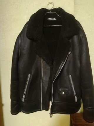 Cazadora polipiel doble faz hombre