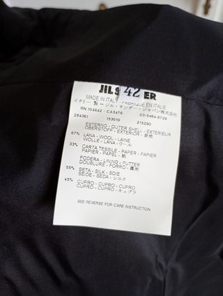 Chaqueta Jil Sander Lana y Papel