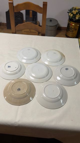 7 Platos hondos La Cartuja Pickman Colección