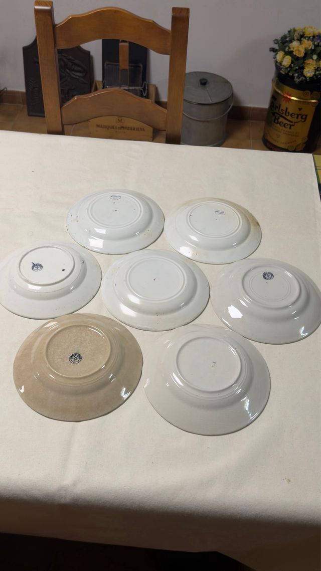 7 Platos hondos La Cartuja Pickman Colección