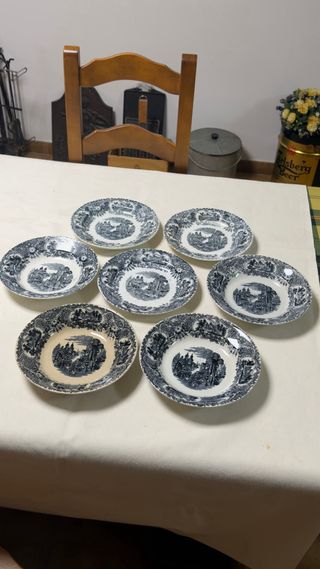 7 Platos hondos La Cartuja Pickman Colección