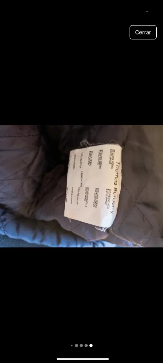 Gabardina Burberry Lana Talla S Negra