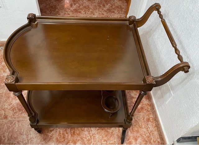 Carro auxiliar madera para decoración