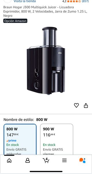 Licuadora Braun J300 800W